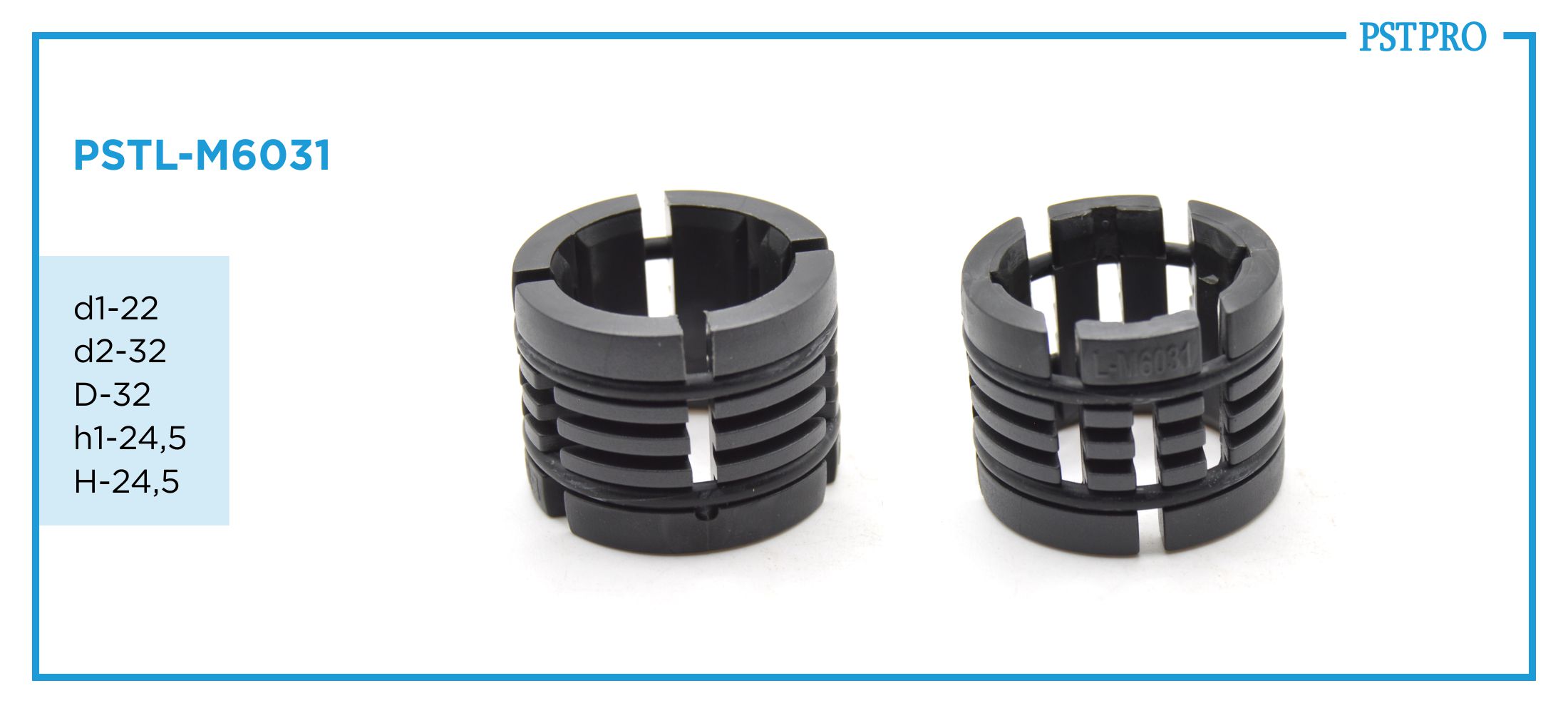 Втулка рулевой рейки без ГУР PSTL-M6031 Opel Combo, Opel Corsa C, Opel Tigra B d1-22 D-32 H-24,5