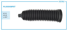 Пыльник рулевой рейки PL00008PST Mercedes C W203 2000-, Mercedes C CL203 2000- d1-14 d2-61 L-207