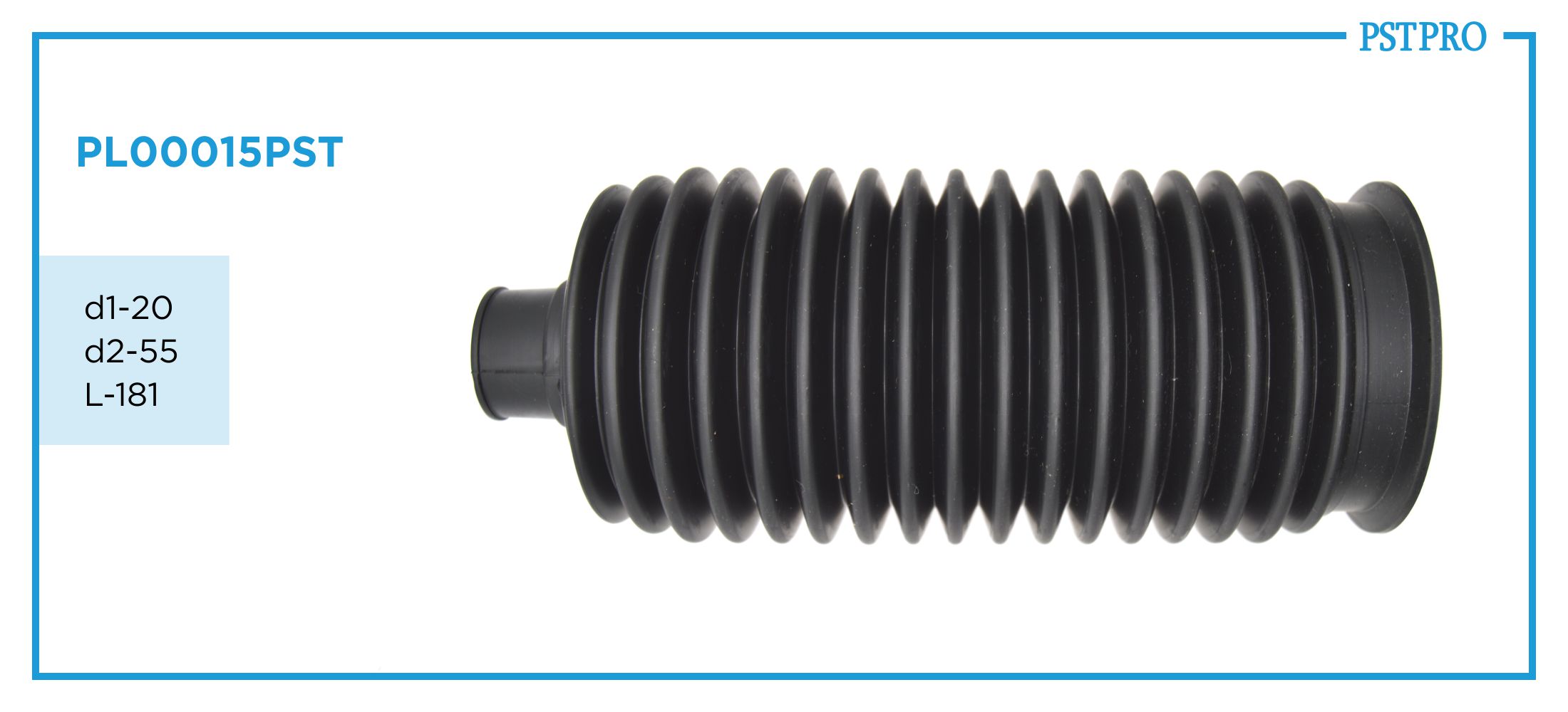 Пыльник рулевой рейки PL00015PST Lexus LX470, Toyota Land Cruiser 100 d1-20 d2-55 L-181