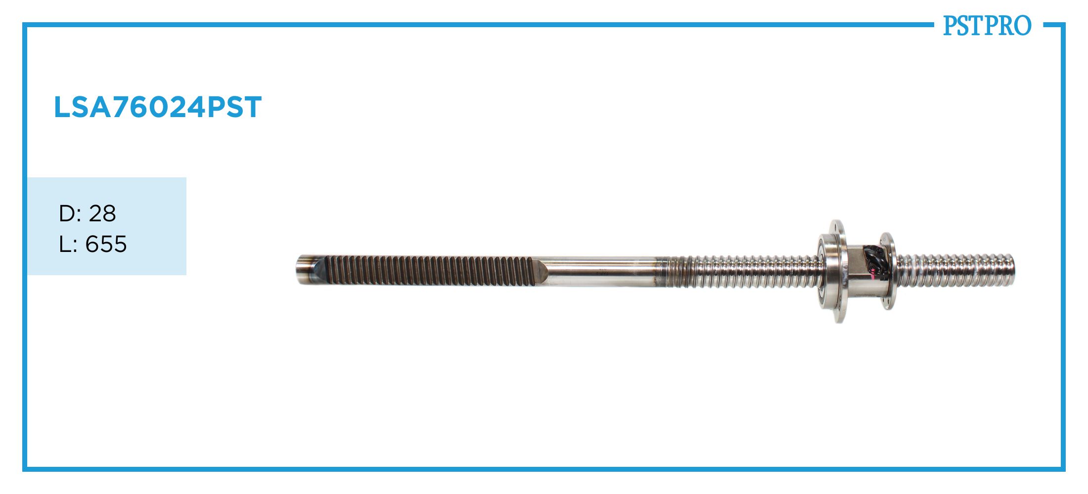 Вал продольный для электрической рулевой рейки VW Tiguan 2007- D: 28 L: 655