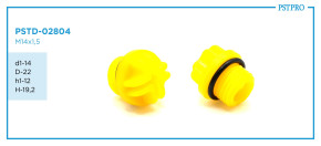 Заглушка резьбовая с кольцом PSTD-02804 d1-14 D-22 h1-12 H-19,2 M14x1,5