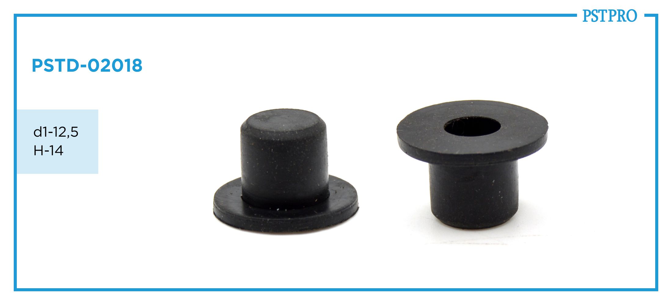 Заглушка без резьбы PSTD-02018 d1-12,5 H-14