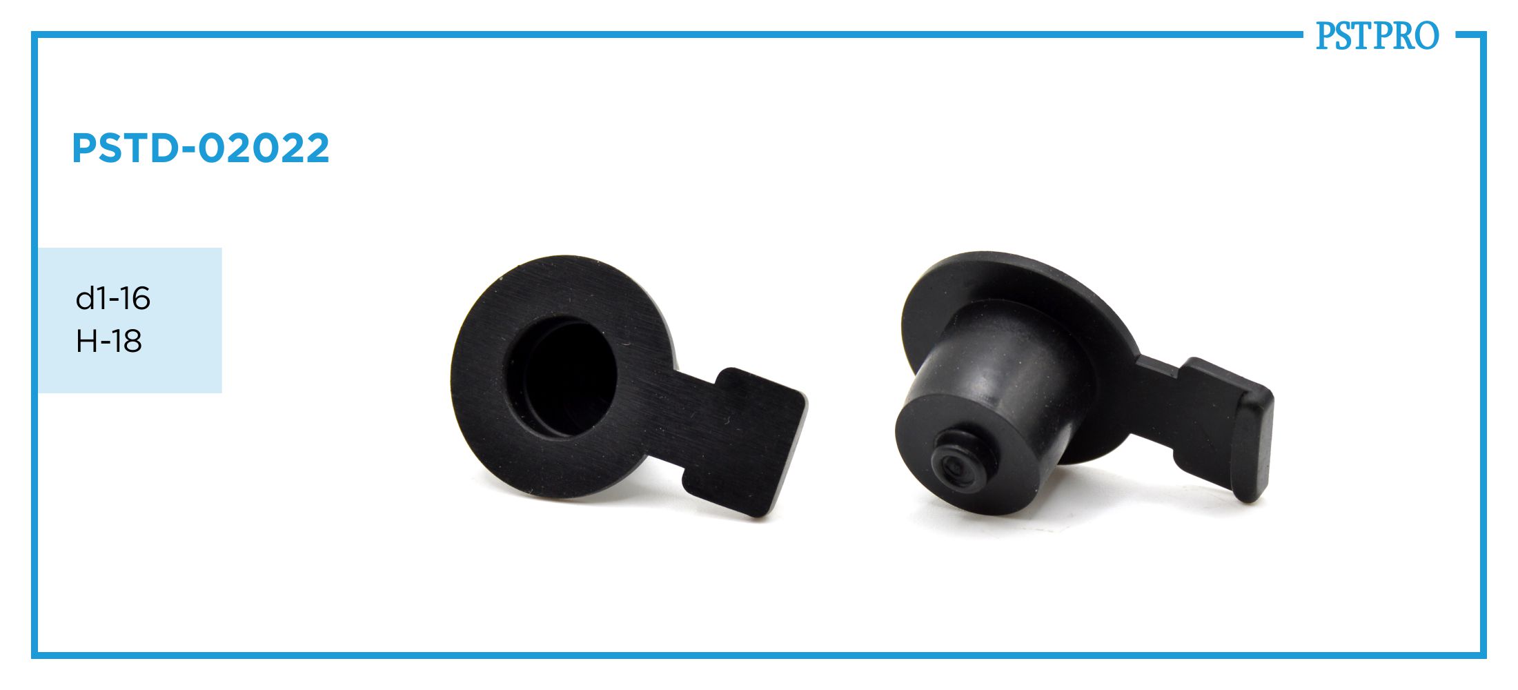 Заглушка без резьбы PSTD-02022 d1-16 H-18