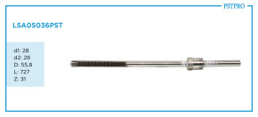 Вал продольный для электрической рулевой рейки BMW 5 F10 2009-2016 d1: 28 D: 55,8 L: 727 Z: 31 M18