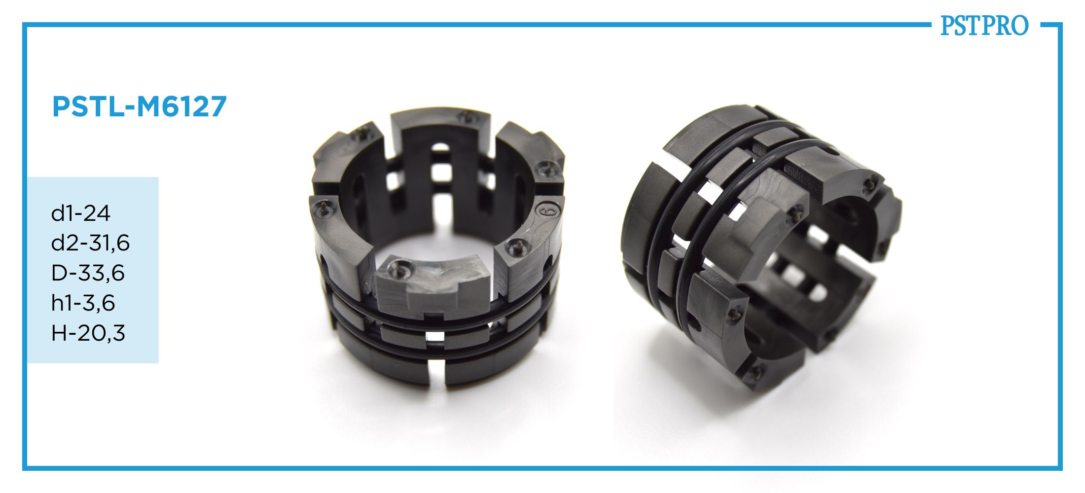 Втулка рулевой рейки с ГУР PSTL-M6127 Volkswagen Kafer d1-24 d2-31,6 D-33,6 h1-3,6 H-20,3