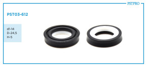 Сальник амортизатора PST03-612 d1-14 D-24,5 H-5