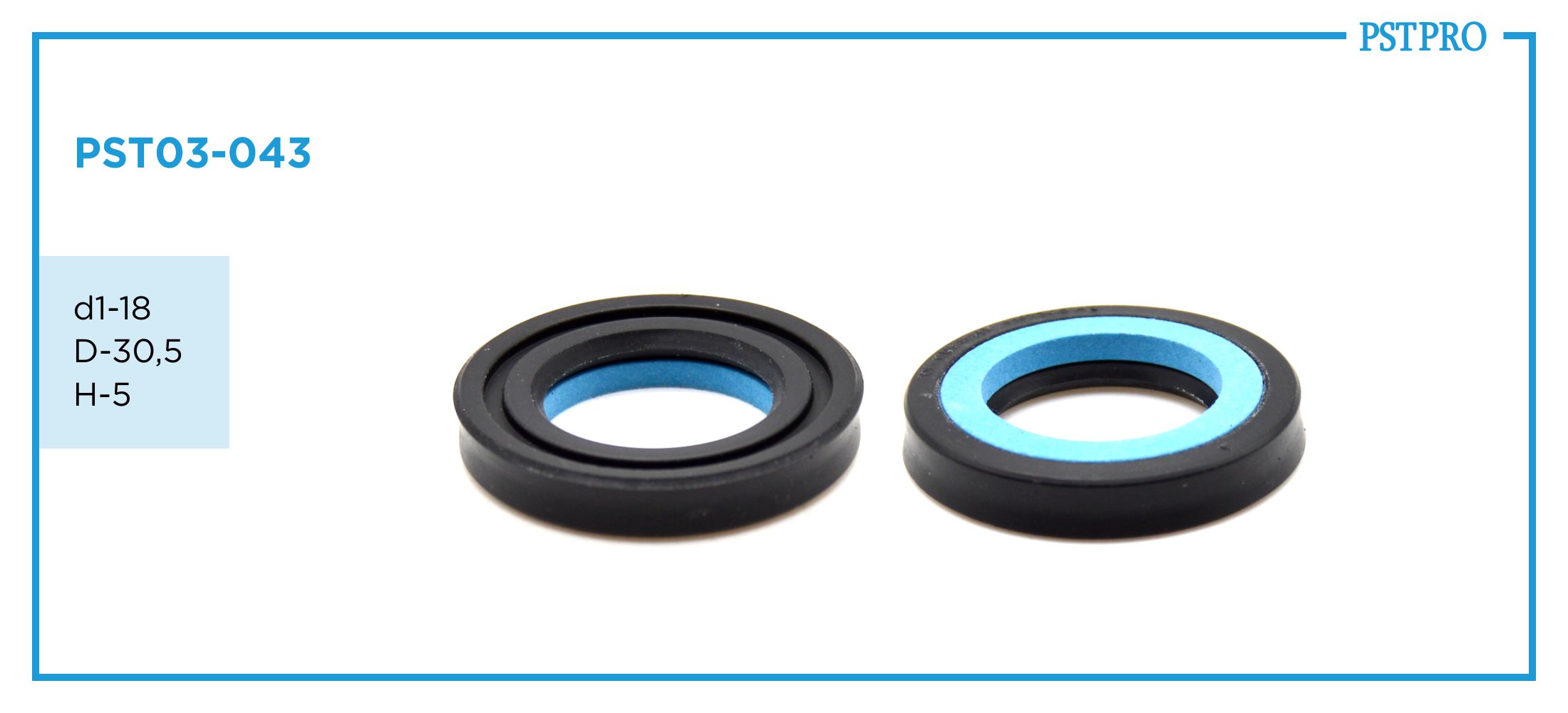 Сальник амортизатора PST03-043 d1-18 D-30,5 H-5 SHOWA