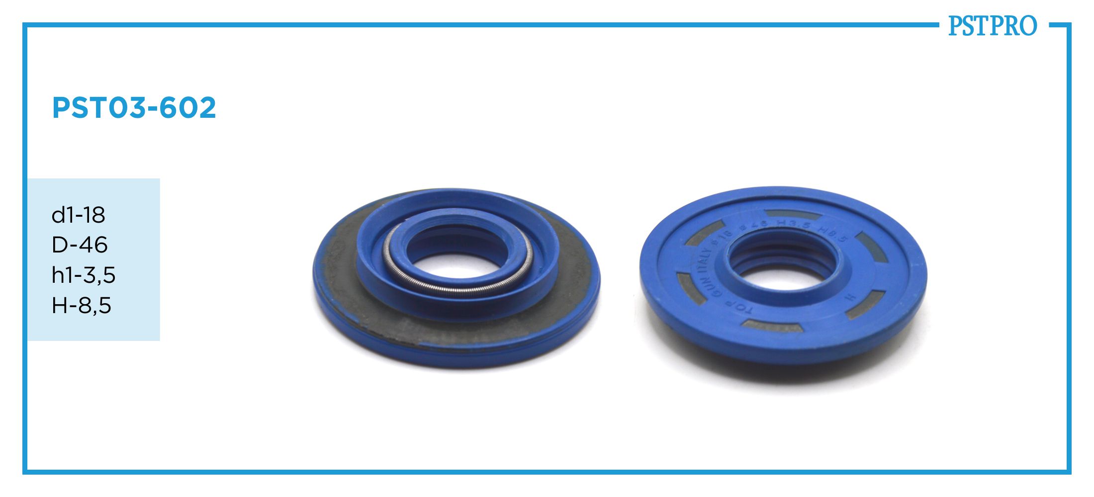 Сальник амортизатора PST03-602 BMW Z4 d1-18 D-46 h1-3,5 H-8,5