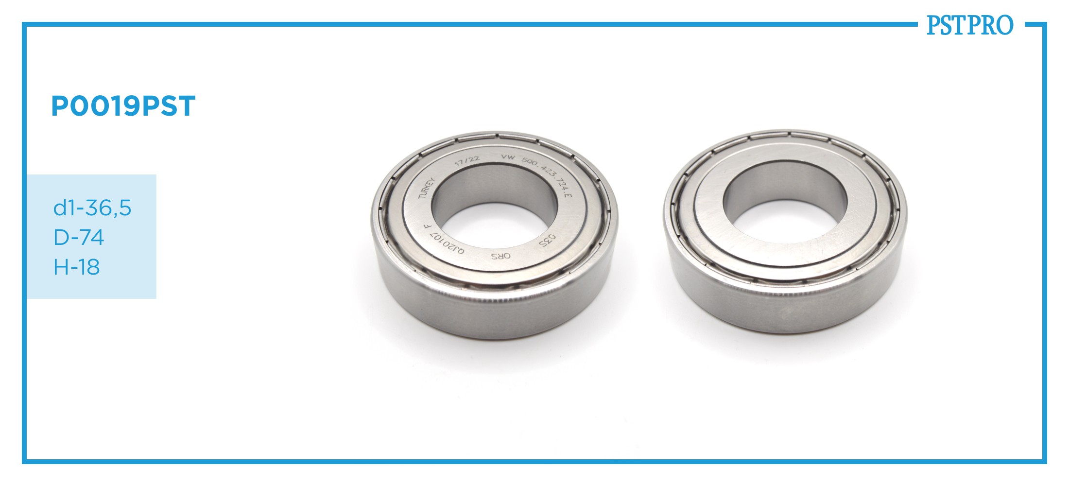 Подшипник рулевой рейки с ЭУР VW Passat B8 2015-, VW Tiguan 2016- d1-36,5 D-74 H-18