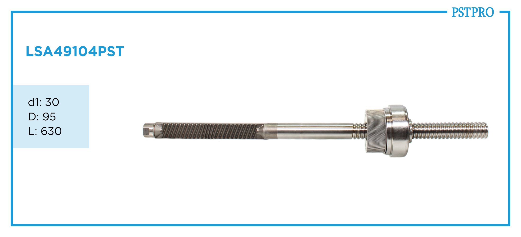 Вал продольный для электрической рулевой рейки Mercedes E-Class W213 d1: 30 D: 95 L: 630