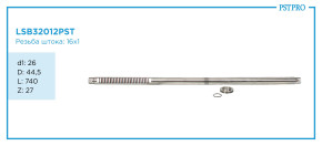 Вал продольный для гидравлической рулевой рейки Infiniti Q70 2010- d1: 26 D: 44,5 L: 740 Z: 27 M16×1