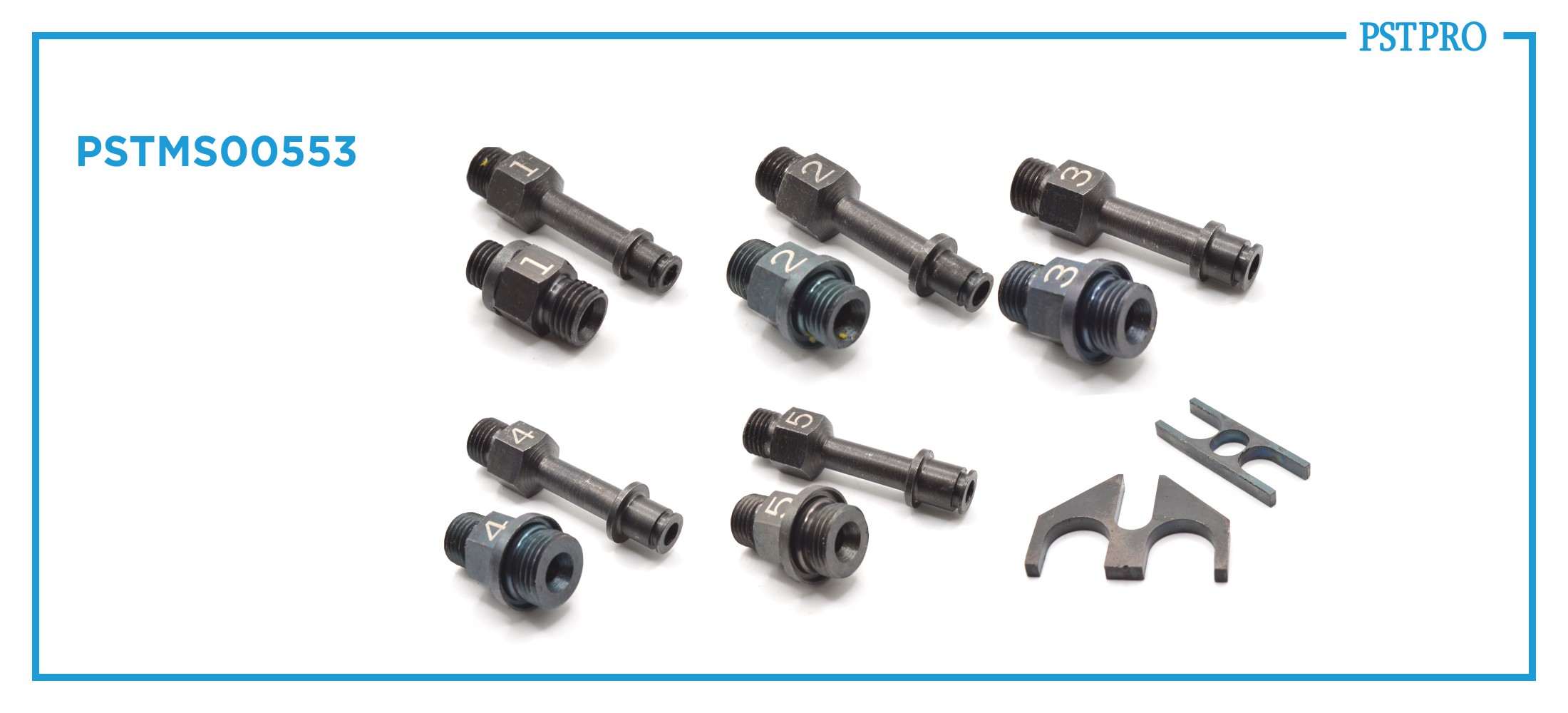 Универсальный комплект штуцеров для проверки гидравлических рулевых реек на стенде PSTMS00553-1