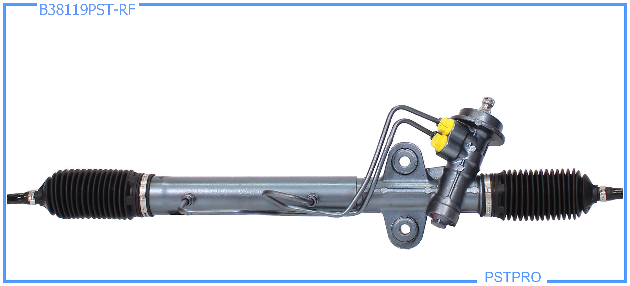 Гидравлическая рулевая рейка KIA Spectra (FB) 2001-2004 расположение штуцеров гидроцилиндра горизонтальное