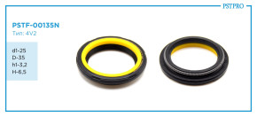 Сальник d1-25 D-35 h1-3,2 H-6,5 Тип: 4V2