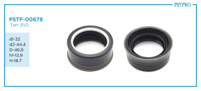 Сальник d1-32 d2-44,4 D-46,8 h1-12,9 H-18,7 Тип: 6V2