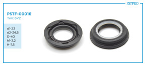 Сальник d1-23 d2-34,5 D-40 h1-3,2 H-7,5 Тип: 6V2