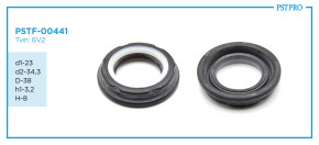 Сальник d1-23 d2-34,3 D-38 h1-3,2 H-8 Тип: 6V2