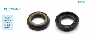 Сальник d1-25 d2-37,8 D-41,3 h1-5,5 H-9,8 Тип: 6V1