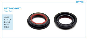 Сальник d1-25 d2-37,8 D-41,8 h1-3,3 H-7,5 Тип: 6V2