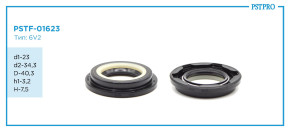Сальник d1-23 d2-34,3 D-40,3 h1-3,2 H-7,5 Тип: 6V2