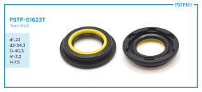 Сальник d1-23 d2-34,3 D-40,3 h1-3,2 H-7,5 Тип: 6V2