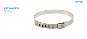 Хомут металлический одноразовый, перекрытие диаметров 50-56мм