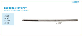 Вал продольный для гидравлической рулевой рейки Audi A4 2000-2007 d1: 28 D: 40 L: 780 Z: 38 M16×1,5