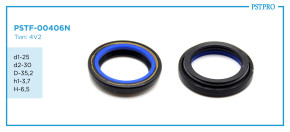 Сальник d1-25 d2-30 D-35,2 h1-3,7 H-6,5 Тип: 4V2
