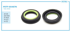 Сальник d1-25 d2-37,8 D-41,8 h1-3,3 H-7,5 Тип: 6V2