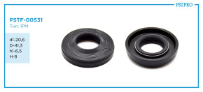 Сальник d1-20,6 D-41,3 h1-6,5 H-8 Тип: 1PM