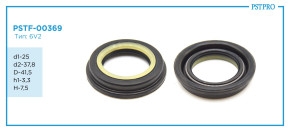 Сальник d1-25 d2-37,8 D-41,5 h1-3,3 H-7,5 Тип: 6V2