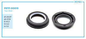 Сальник d1-24,97 d2-37,8 D-41,3 h1-3,2 H-7,4 Тип: 6V2