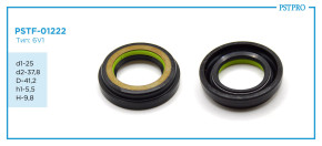 Сальник d1-25 d2-37,8 D-41,2 h1-5,5 H-9,8 Тип: 6V1