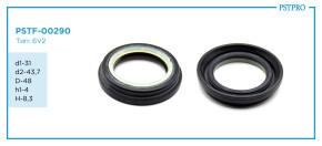 Сальник d1-31 d2-43,7 D-48 h1-4 H-8,3 Тип: 6V2