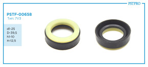 Сальник d1-25 D-39,5 h1-10 H-12,5 Тип: 7V3