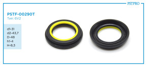 Сальник d1-31 d2-43,7 D-48 h1-4 H-8,3 Тип: 6V2