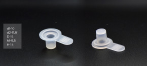 Заглушка коническая d1-10 d2-11,8 D-15 h1-9,5 H-14