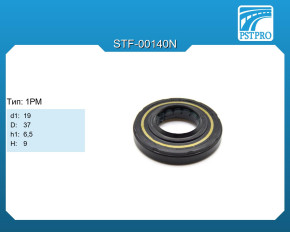Сальник d1-19 D-37 h1-6,5 H-9 Тип: 1PM