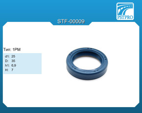 Сальник d1-25 D-35 h1-6,9 H-7 Тип: 1PM