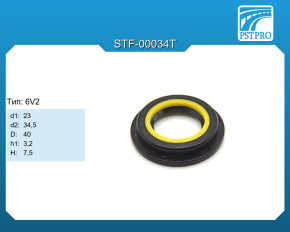 Сальник d1-23 d2-34,5 D-40 h1-3,2 H-7,5 Тип: 6V2