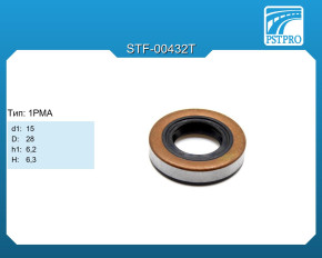 Сальник d1-15 D-28 h1-6,2 H-6,3 Тип: 1PMA