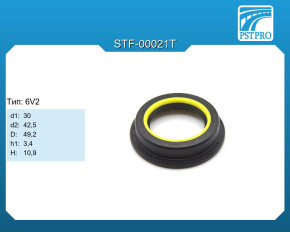 Сальник d1-30 d2-42,5 D-49,2 h1-3,4 H-10,9 Тип: 6V2