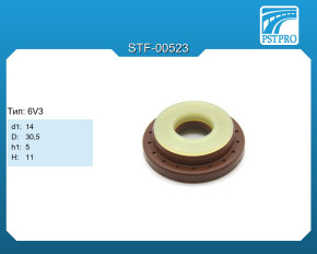 Сальник d1-14 d2-30,5 D-38,4 h1-5 H-11 Тип: 6V3