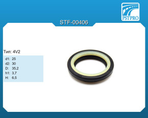 Сальник d1-25 d2-30 D-35,2 h1-3,7 H-6,5 Тип: 4V2