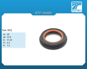 Сальник d1-25 d2-37,8 D-41,24 h1-4,4 H-7,3 Тип: 6V2