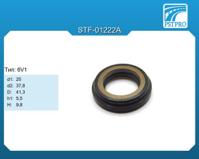 Сальник d1-25 d2-37,8 D-41,3 h1-5,5 H-9,8 Тип: 6V1