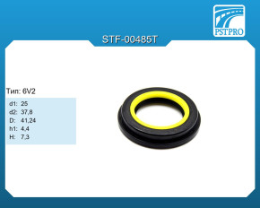 Сальник d1-25 d2-37,8 D-41,24 h1-4,4 H-7,3 Тип: 6V2