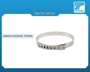 Хомут металлический одноразовый, перекрытие диаметров 50-56мм