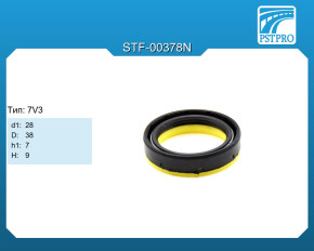 Сальник d1-28 D-38 h1-7 H-9 Тип: 7V3