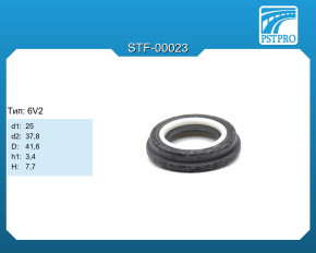 Сальник d1-25 d2-37,8 D-41,6 h1-3,4 H-7,7 Тип: 6V2